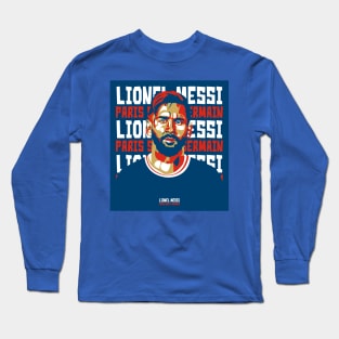 Leo Messi Vector Illustration Long Sleeve T-Shirt